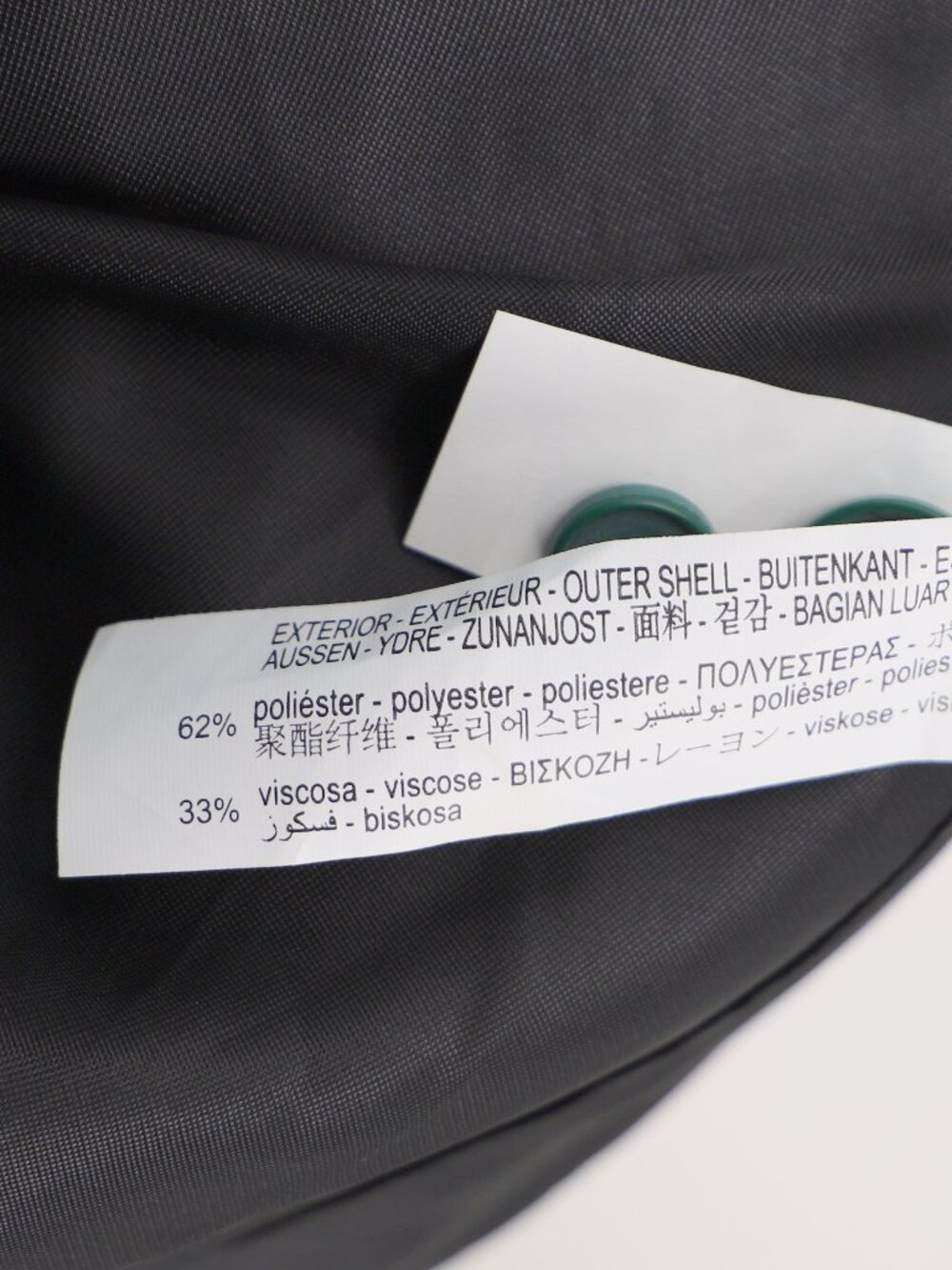 ZARA Shoulder Padded Blazer in Dark Green Size S - Picture 6 of 8